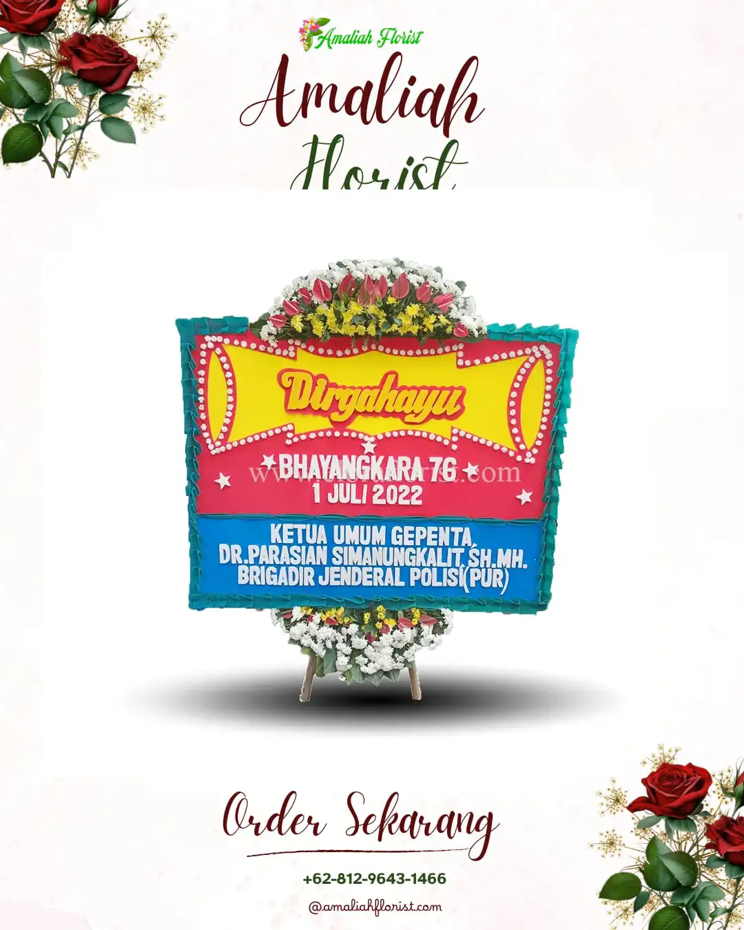 Papan Bunga HUT Ulang Tahun Gubeng